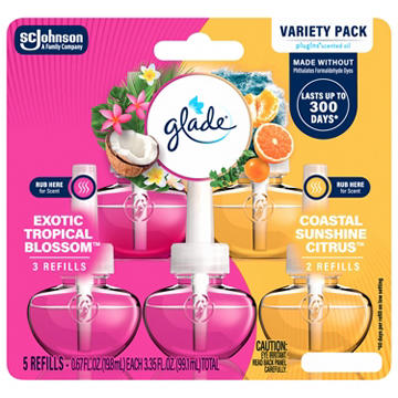 Glade Glade PlugIns Refills Air Freshener - Exotic Tropical Blossoms and Coastal Sunshine Citrus, 1.34 oz