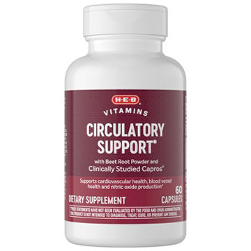 H-E-B Vitamins Circulatory Support  with Beet Root Powder Capsules