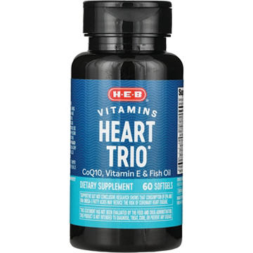H-E-B Vitamins Heart Trio CoQ-10, Vitamin E & Fish Oil Softgels
