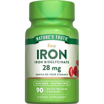 Nature's Truth Easy Iron Bisglycinate 28mg Capsules