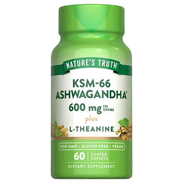 Nature's Truth KSM-66 Ashwagandha + L-Theanine 600mg Capsules