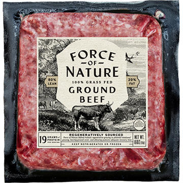 Force of Nature Grassfed Ground Beef 80% Lean