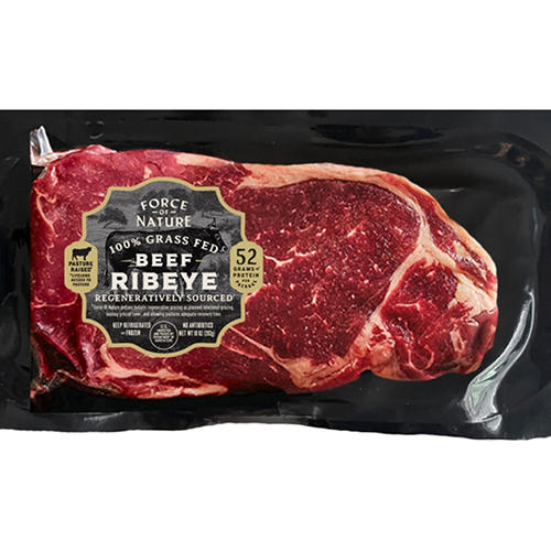 Force of Nature Grass Fed Beef Ribeye Steak