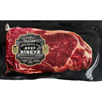 Force of Nature Grass Fed Beef Ribeye Steak