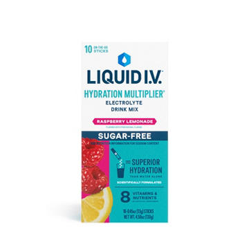 Liquid I.V. Raspberry Lemonade Hydration Multiplier Sugar Free Electrolyte Drink Mix Sticks