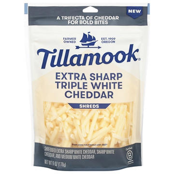 Tillamook Extra Sharp Triple White Cheddar Shreds