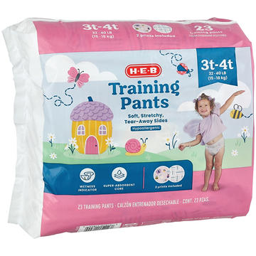 H-E-B Training Pants for Girls, 3T - 4T (32-40 lb)