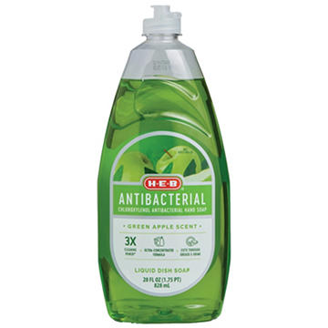 H-E-B Antibacterial Ultra Dish Soap - Green Apple