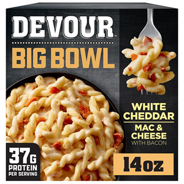 DEVOUR Big Bowl White Cheddar Mac & Cheese with Bacon