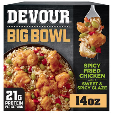 DEVOUR Big Bowl Spicy Fried Chicken with Sweet & Spicy Glaze