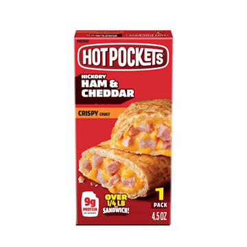 Hot Pockets Hickory Ham & Cheddar Frozen Sandwich - Crispy Crust