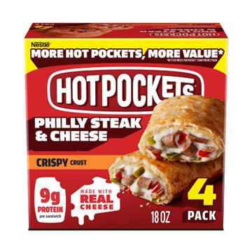 Hot Pockets Philly Steak & Cheese Frozen Sandwiches - Crispy Crust
