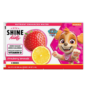 ShineWater Kids' Nutrient-Enhanced Water 8 pk Drink Boxes - Strawberry Lemonade