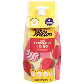 Wilton Red Decorating Icing Pouch with Tips