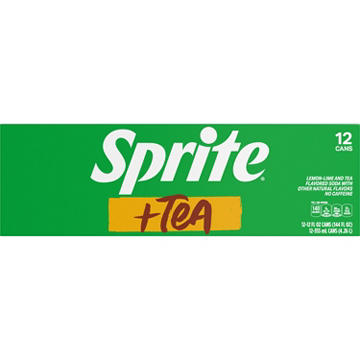Sprite + Tea Caffeine Free Soda Soft Drink Fridge Pack 12 pk Cans