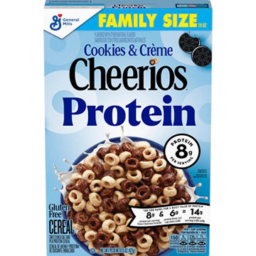 General Mills Cookies & Creme Protein Cheeios Cereal - Family Size