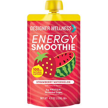 Designer Wellness Energy Smoothie Strawberry Watermelon - 100mg Caffeine