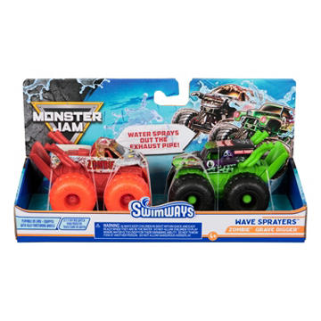 SwimWays Monster Jam Wave Sprayers - Zombie & Grave Digger