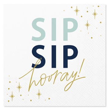American Greetings Sip Sip Hooray Beverage Napkins