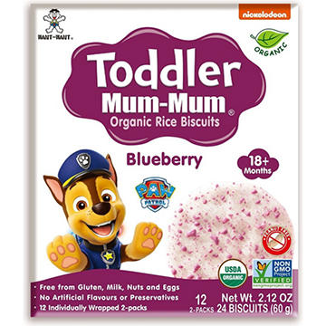 Toddler Mum-Mum Organic Rice Biscuits - Blueberry