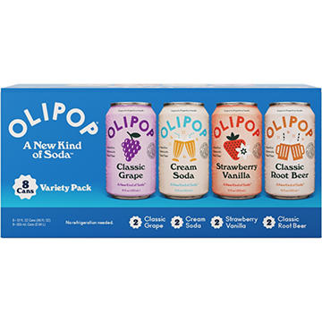 Olipop Prebiotic Soda Favorites Variety 8 pk Cans