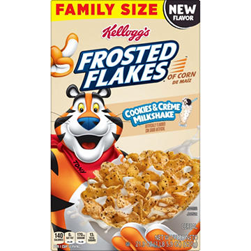 Kellogg's Frosted Flakes Cookies & Creme Milkshake Cereal - Family Size