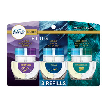 Febreze Luxe Plug In Air Freshener Scented Oil Refill - Variety Pack