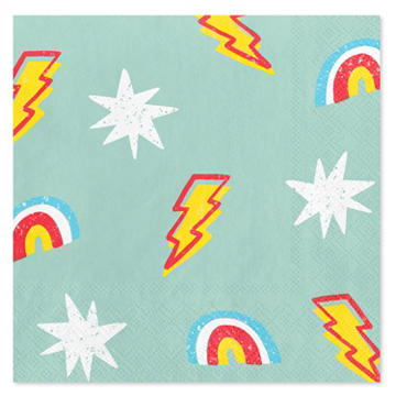 American Greetings Rainbow & Lightning Beverage Napkins
