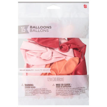 American Greetings Assorted Pink, Red, & Orange Uninflated Birthday Balloons