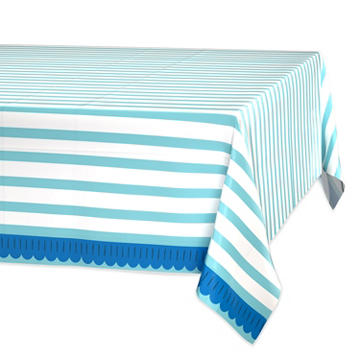 American Greetings Horizontal Green Lines Plastic Table Cover
