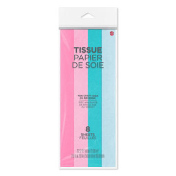 American Greetings Mint, Light Blue, Light Pink, & Dark Pink Tissue Paper, 8 ct