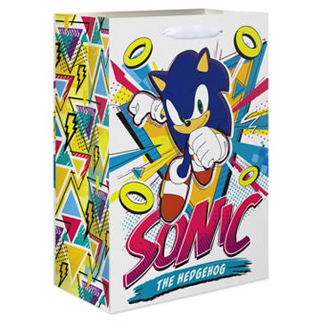 American Greetings Sonic The Hedgehog Medium White Gift Bag