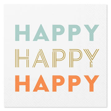 American Greetings Happy Happy Happy Beverage Napkins