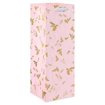 American Greetings Gold Birds Pink Beverage Bag