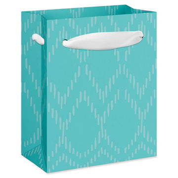 American Greetings Teal Chevron Everyday Mini Gift Bag