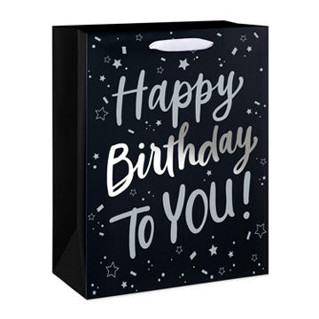 American Greetings Large Black Birthday Gift Bag