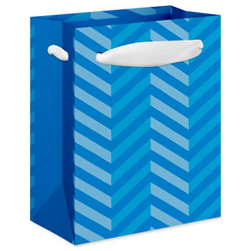 American Greetings Blue Chevron Everyday Mini Gift Bag