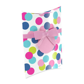 American Greetings Confetti Dots Pillowbox Gift Card Holder