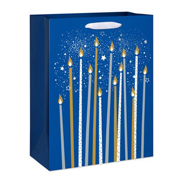 American Greetings Candles Large Blue Birthday Gift Bag