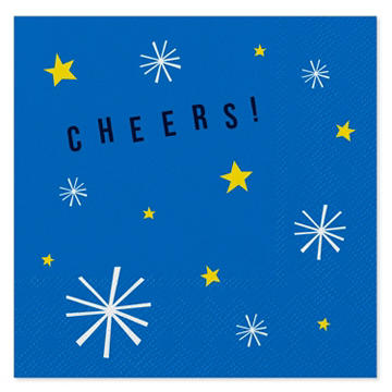 American Greetings Cheers on Blue Beverage Napkins