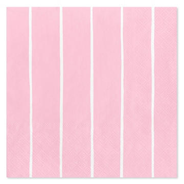 American Greetings White Lines on Pink Lunch Napkins
