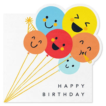 American Greetings Smiley Balloons Lunch Napkins
