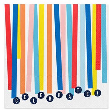 American Greetings Colorful Streamers Lunch Napkins