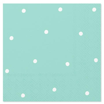 American Greetings Light Green with Polka Dots Beverage Napkins