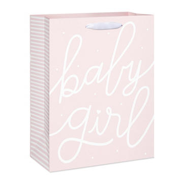 American Greetings Pink Baby Girl Shower Large Gift Bag