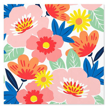 American Greetings Colorful Flowers Lunch Napkins