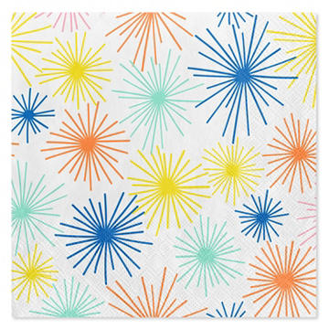 American Greetings Colorful Fireworks Lunch Napkins