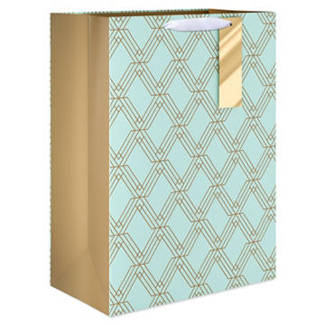 American Greetings Geometric Pattern Jumbo Mint Gift Bag