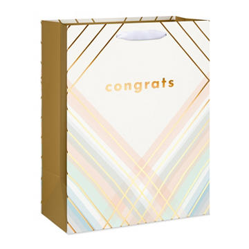 American Greetings Congrats Large Ivory Gift Bag