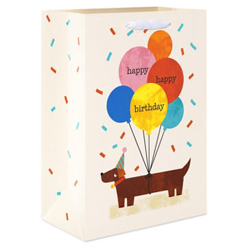 American Greetings Wiener Dog Medium Birthday Gift Bag